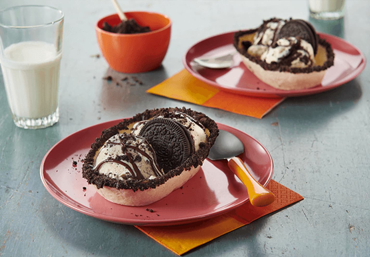 Ice Cream Oreo Taco Bowls